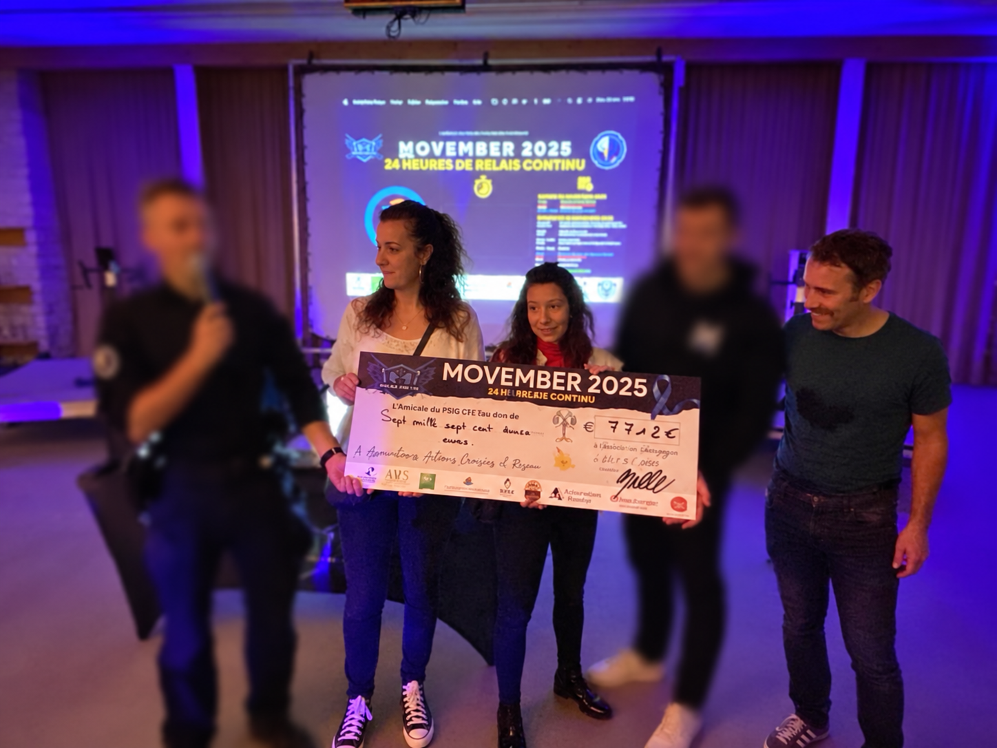 Remise de chèque Movember 2025