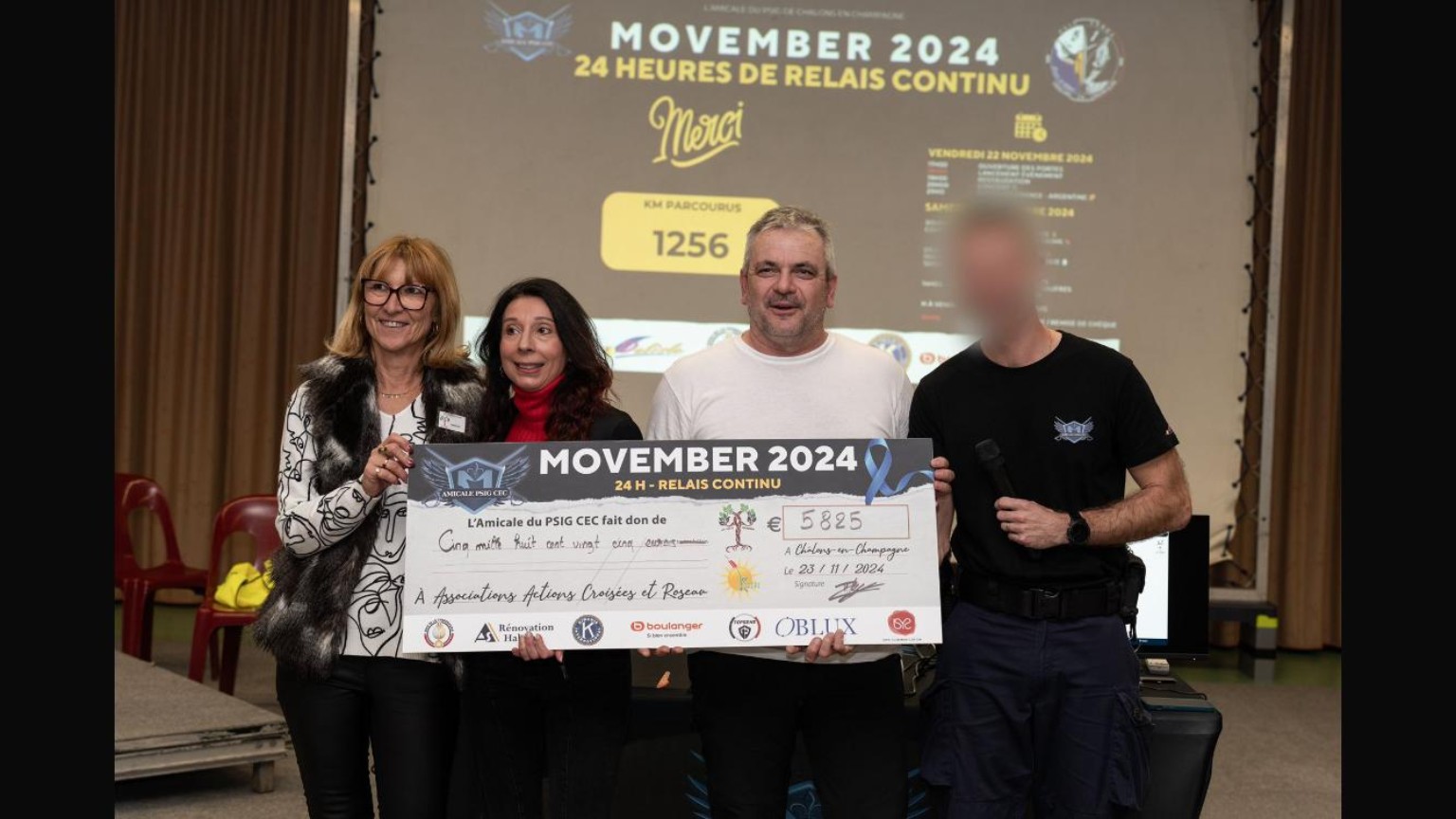 Remise de chèque Movember 2024